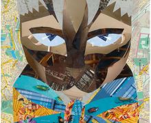 авторская открытка по коллажу