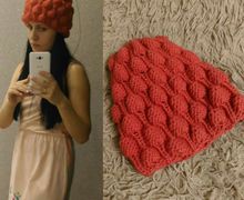 Шапка "малинка" из полушерсти