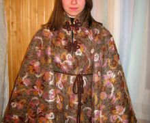 Накидка - пончо " Кофейный дисерт " 