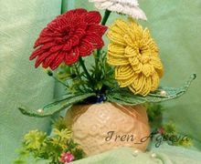 Цветы из бисера