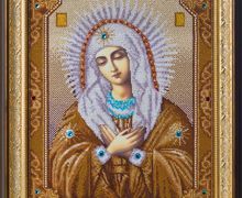 Пример оформления вышивки иконы