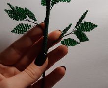 Роза из бисера (белая)