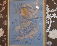 Вышитая картина "Богиня воздуха"