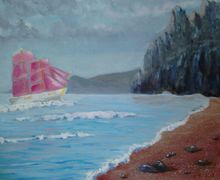 Алые паруса, картина маслом