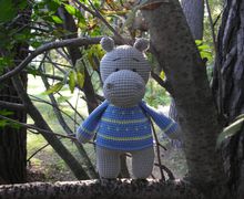 Вязаный бегемот "Венеамин"