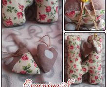 именная буква с декором 2 сердца