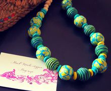 Бусы Желтые цветы