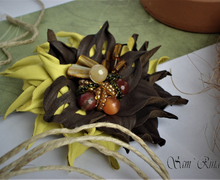 Брошь - заколка "Воспоминания осени"