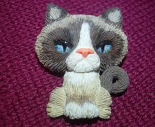 брошь "Сердитый кот"