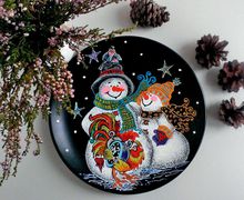 Новогодняя тарелочка с символом наступающего года