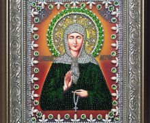 Пример оформления вышивки иконы