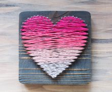 Панно Сердце в стиле StringArt