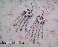 Серьги с бисером