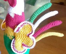 Символ года 2017(вязаный петух)