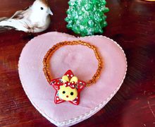 Браслет из бисера "Зайчик"