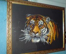 тигр, вышивка