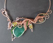 Колье с агатом