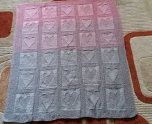 Одеяло для малышей "Сердечки"