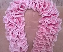 Шарфик из ленточной пряжи