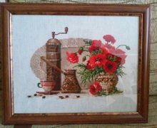 Вышивка крестиком "Кофе"