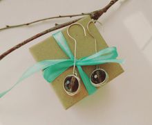 Серьги с дымчатым кварцем