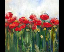 МАКИ. Панно. 50х50 см. Акрил.