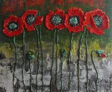 Объемное панно «Маки»