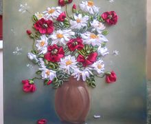 Маки и ромашки в вазе