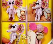 Брошь ,, Розовый слон,,