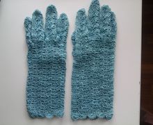 Вязаные ажурные перчаточки