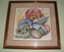 Вышивка крестом "Мишки перед сном"