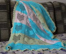 Детский плед, вязание крючком