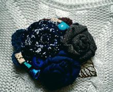 Текстильная брошь "Южная ночь"