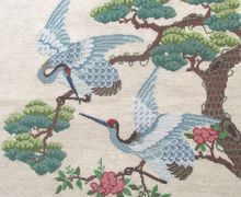 Журавли. Вышитая картина крестом