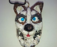 Тотем-кулон собака из глины ( заряженный)