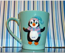 Кружка с декором из полимерной глины