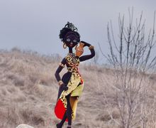 Интерьерная  кукла-африканочка НАКАТО (рождена второй)