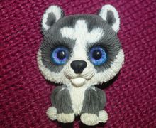 брошь "Хаски"