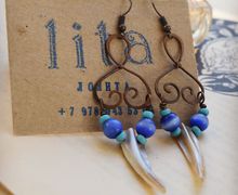 Сережки с перламутром