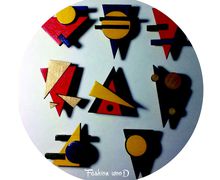 Деревянные брошки "абстракция"