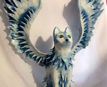 Кот Ангелок (статуэтка, авторская работа)