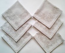 Комплект салфеток из  двустороннего льна с орнаментом