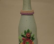 Праздничный декор бутылки шампанского