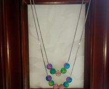 Комплект украшений "Радужное настроение" (колье и серьги)