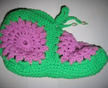 Вязаные тапочки