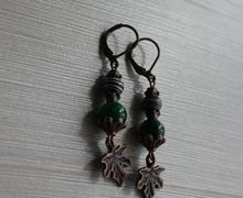 Серьги "Кленовый лист"