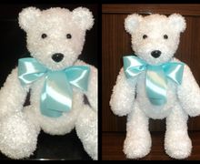 Белый мишка - черный нос,  Любит зиму и мороз.Ростик 40 см