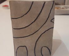 бетонный подсвечник