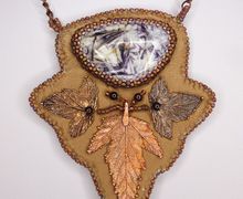 Кулон "Звенящая роща" с лепидолитом