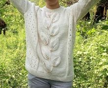 Пуловер "Нежность пиона"